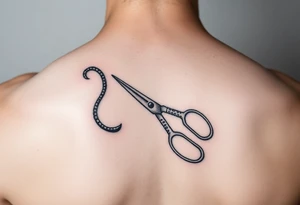 scissors cutting sperm tattoo idea