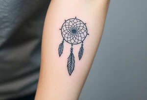 dreamcatcher with feathers for the memory of my grandma tattoo idea
