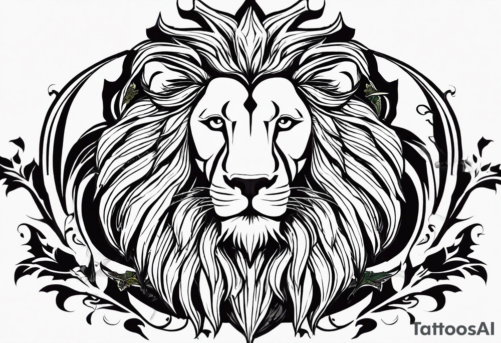 Lion of Judah: Below the crest, towards the wrist, add a stylized, regal Lion of Judah with piercing eyes, symbolizing the power and sovereignty of God. The lion could be subtly integrated with maple leaves or abstract waves that flow around the forearm, symbolizing God’s protection over your family.

Intertwine The lion within the maple tree tattoo idea