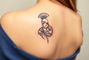 Spartan warrior tattoo on upper arm. tattoo idea