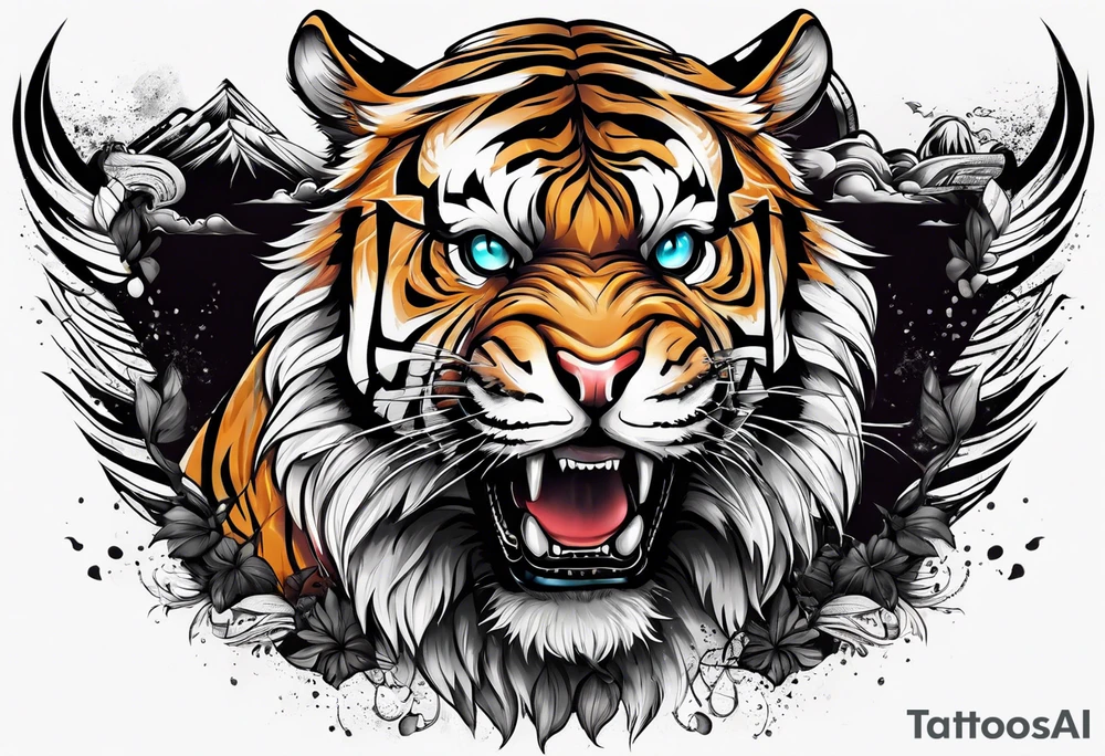 Tiger with  C tattoo idea