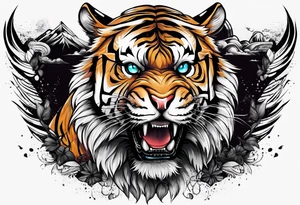 Tiger with  C tattoo idea