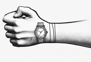 LINE AROUND SHOULDERS TO THE WRIST tattoo idea