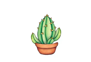 Cute cacti tattoo idea