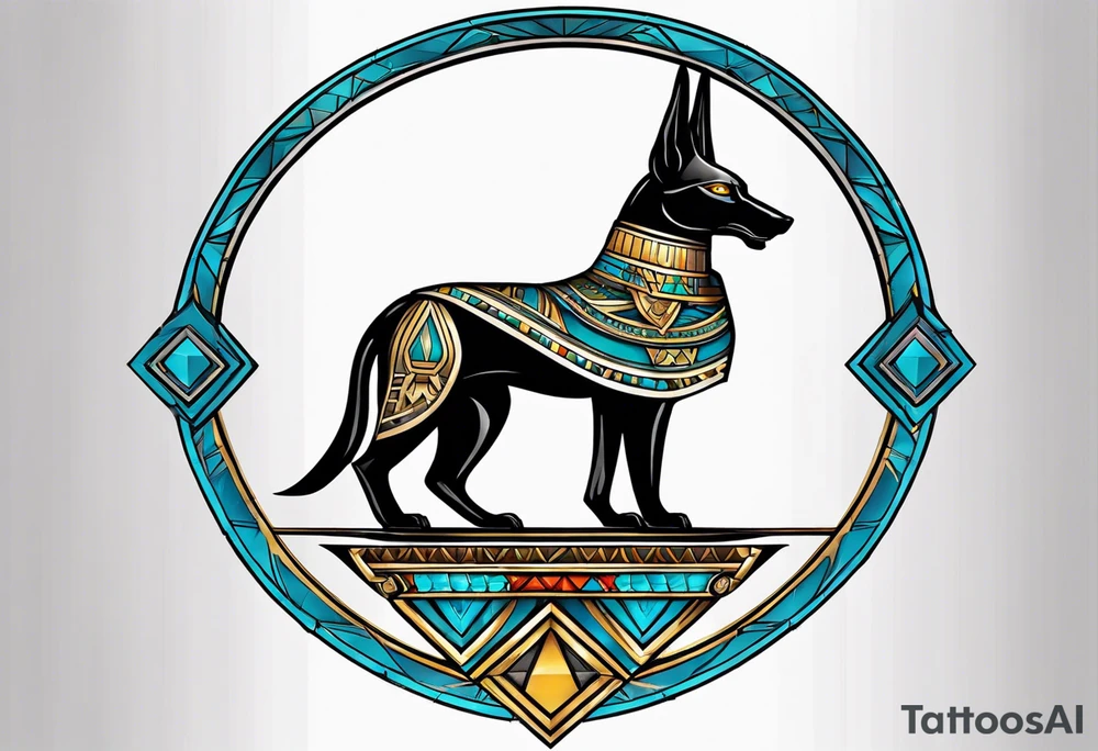 balance of Anubis tattoo idea