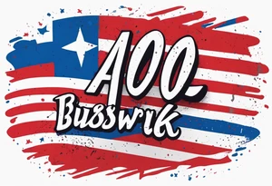 The Puerto Rican Flag with the words under it 
“A.O.” BUSHWICK tattoo idea