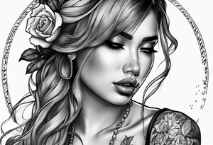 Beautiful girl crying tattoo idea
