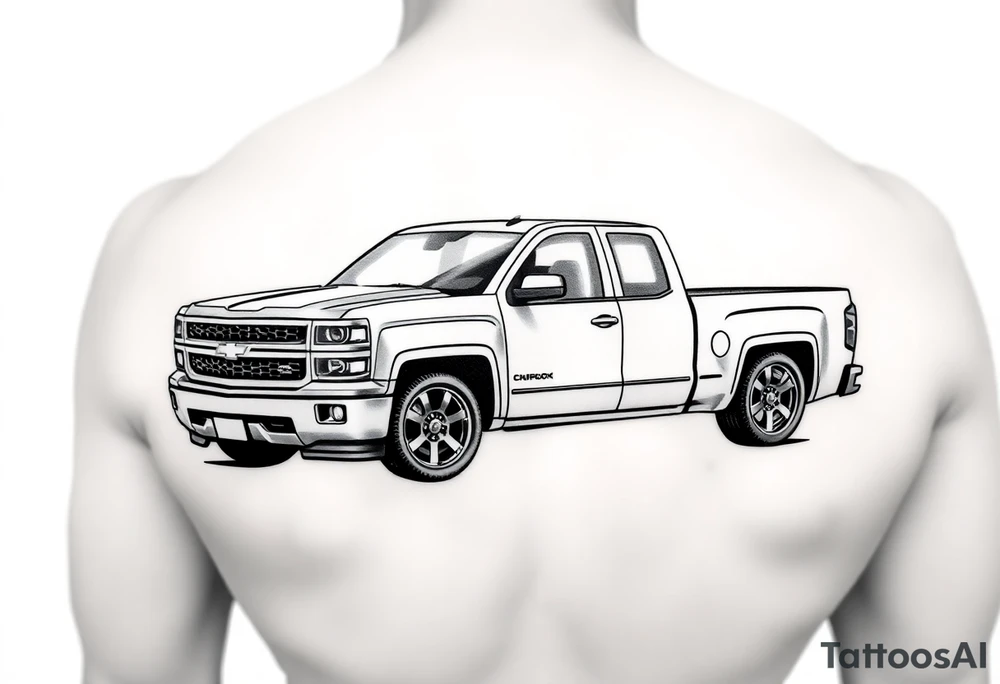 Chevy Silverado 1500 lowrider tattoo idea