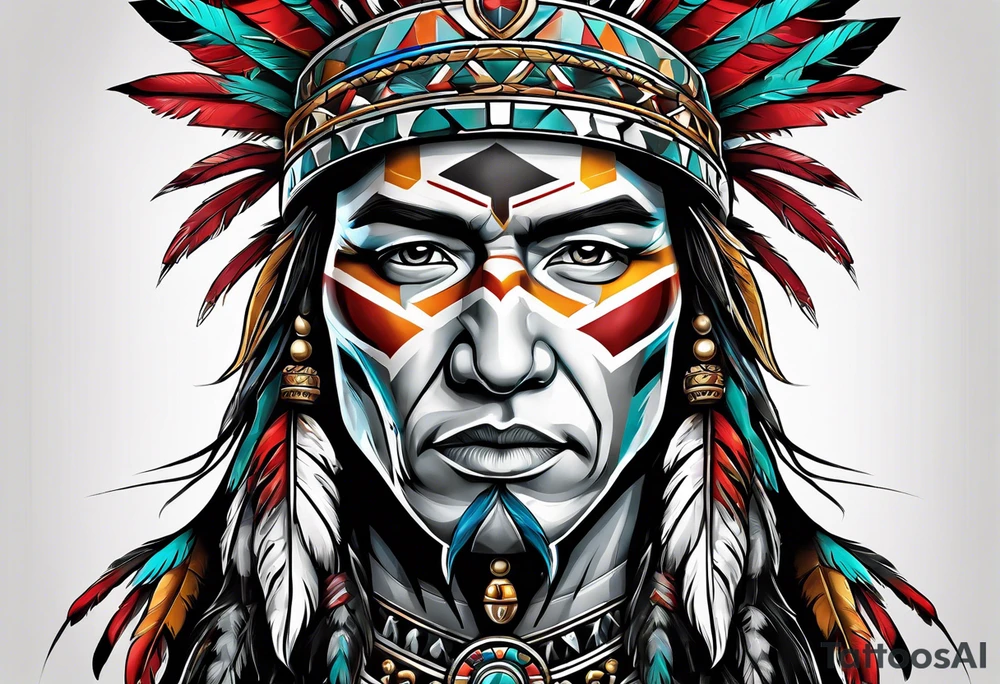 Native American, Irish, German, crest style, masculine, tattoo idea