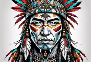 Native American, Irish, German, crest style, masculine, tattoo idea