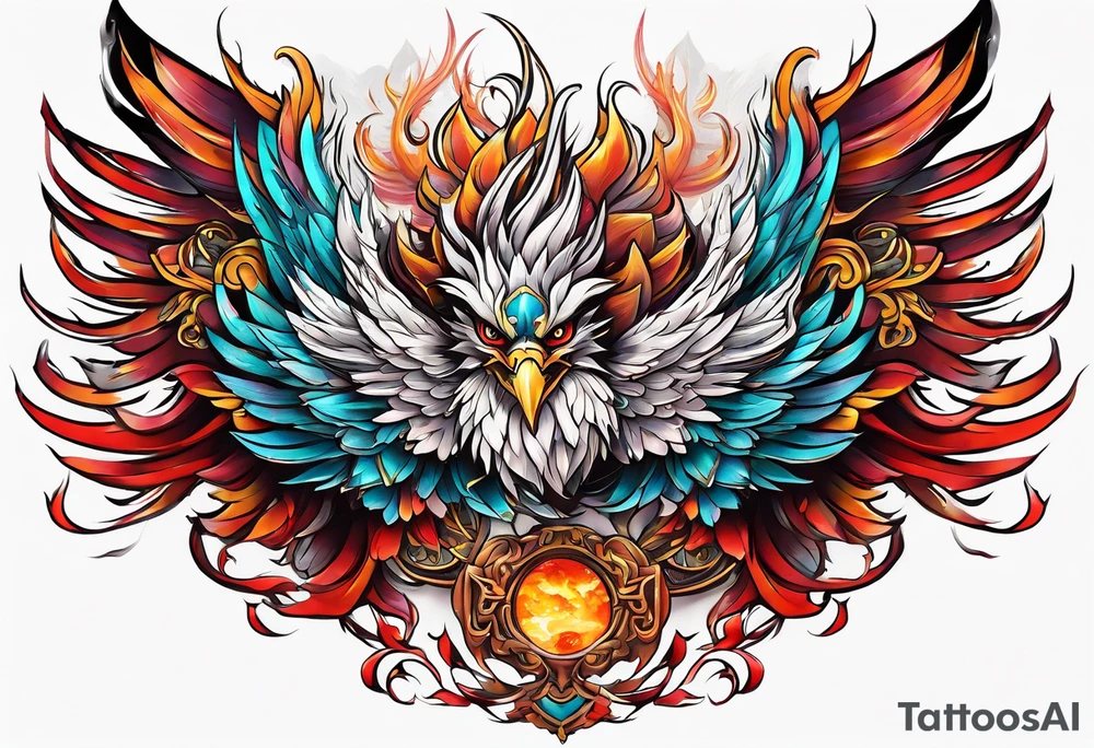 phoenix mask tattoo idea