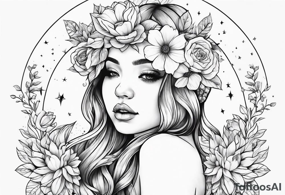 Rainbow baby, flowers tattoo idea