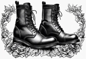 Guy with big boots tattoo idea