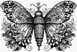 Thigh art tattoo idea