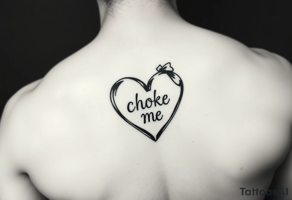 a candy heart that says choke me tattoo idea