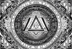 tetragrammaton representation of chosen one and a secret message written in Hebrew from God tattoo idea