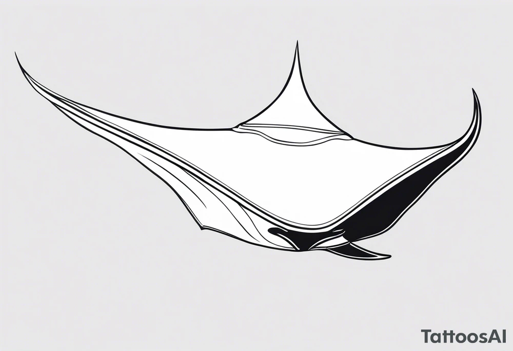 Manta ray swimming tattoo idea