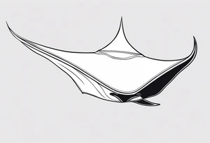 Manta ray swimming tattoo idea