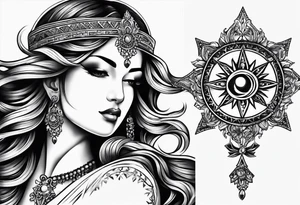 strength, small, sun cross ,  elegant, 
 vishap tattoo idea