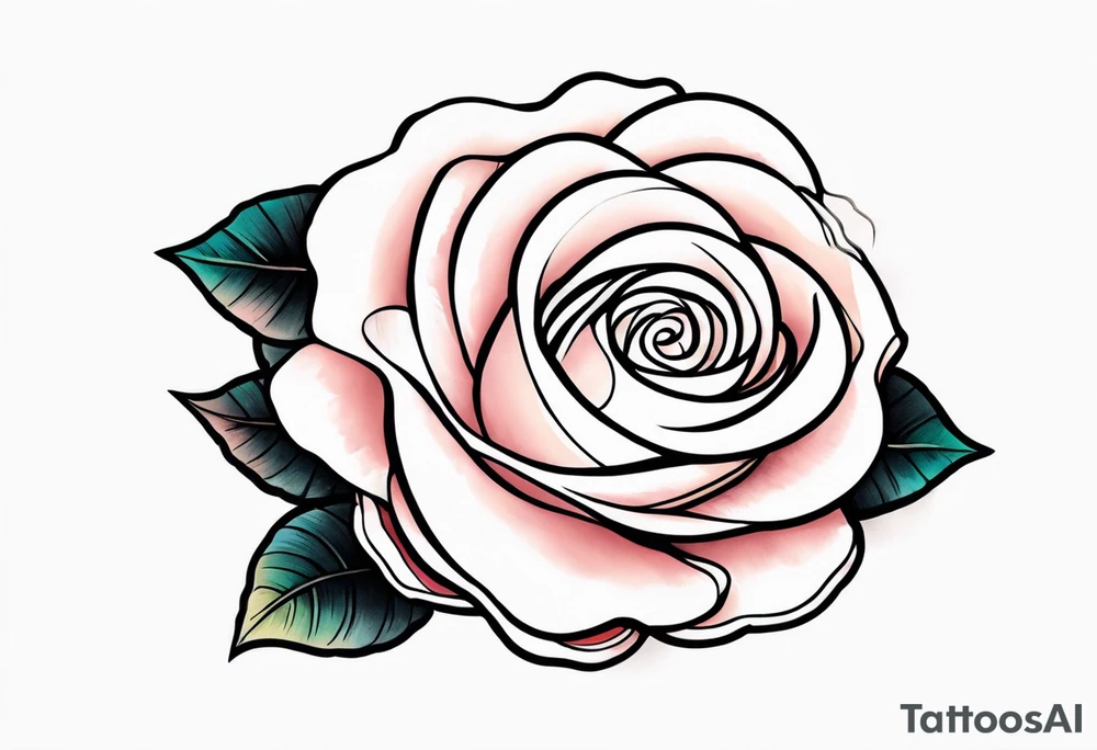 Shell with rose tattoo idea