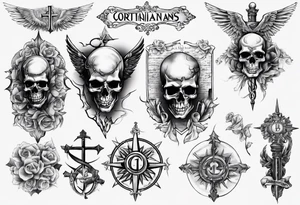 Corinthians 16:13 Theme back piece tattoo idea