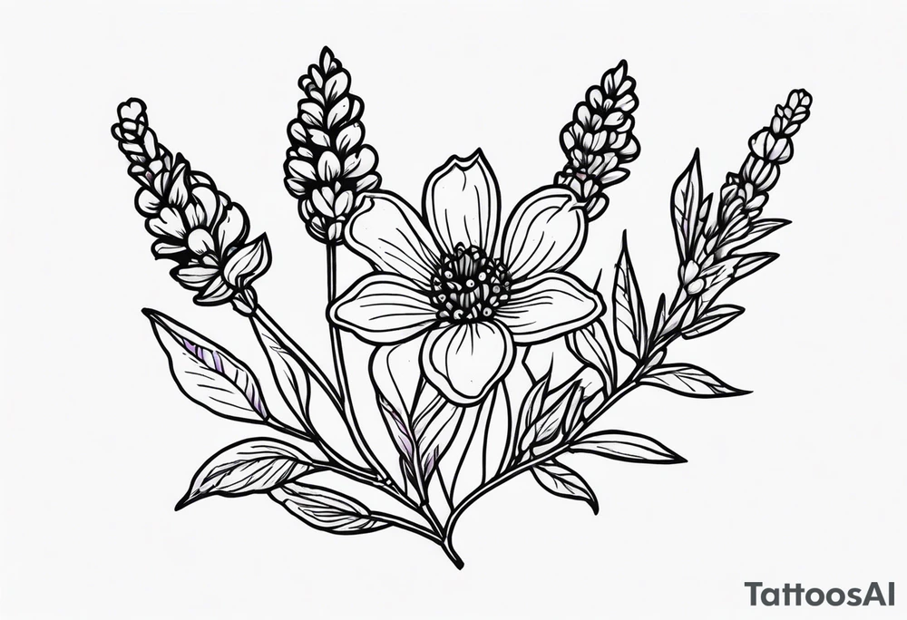 lavender tattoo idea