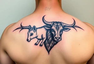 Rat, goat, dog, ox tattoo idea