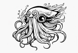 Fear of the deep squid body ink tattoo idea