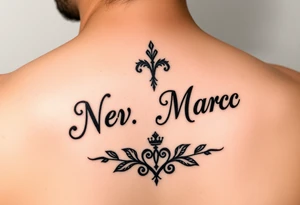 Make a tattoo for my best friend and I who she was born in November and I was born in March tattoo idea