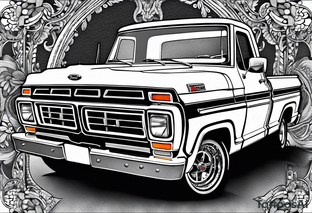 1974 ford f-100 tattoo idea