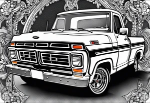 1974 ford f-100 tattoo idea