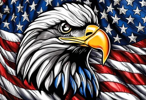 American flag tattoo idea