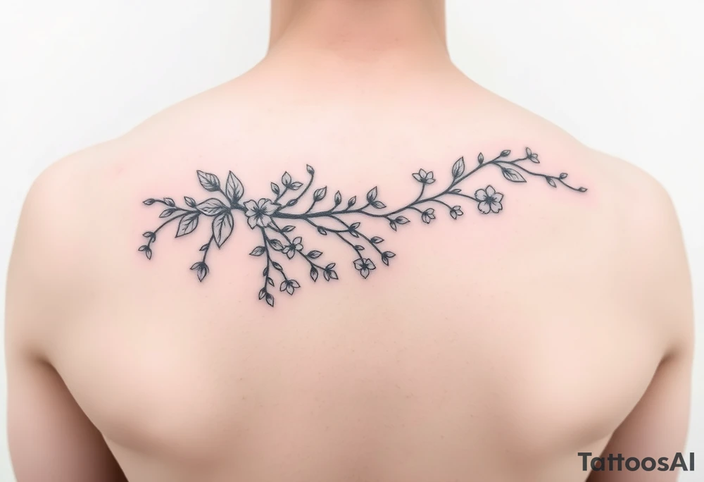 I want something minimal, to honor my grandparents home (they had beautiful jasmine vines hanging over their back porch) I also want to honor my deceased father, grandparents, and 2 very important aunts who also passed. tattoo idea