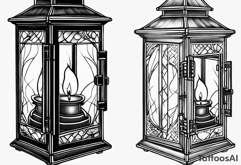 Candle lantern tattoo idea