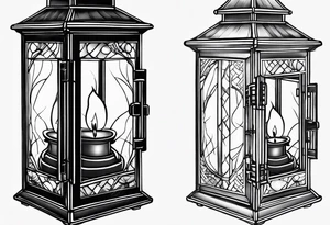 Candle lantern tattoo idea