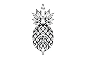 Majestic crown pineapple ,vagina, anus ,diamonds tattoo idea