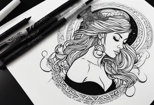 Spiritual witch tattoo tattoo idea