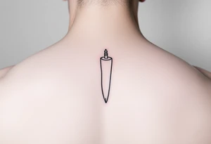 erect penis line drawing tattoo idea