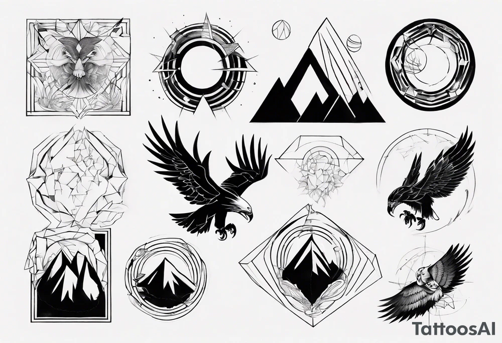 persephone underworld 
mountains eagles tattoo idea