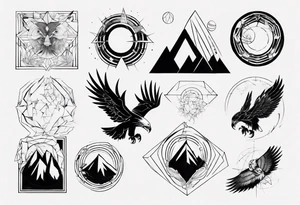 persephone underworld 
mountains eagles tattoo idea