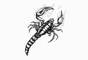 scorpion in flammes tattoo idea