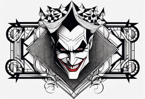 a tattoo that fill up the outside of the whole forearm with joker tattoo idea