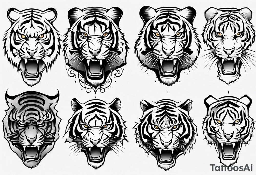 Tiger forearm sleeve tattoo idea