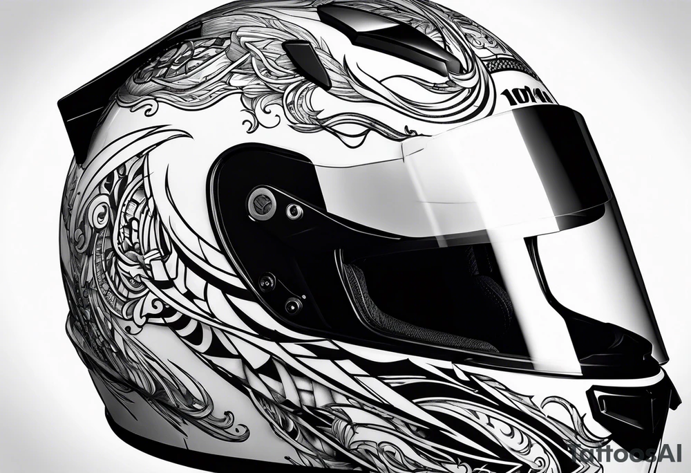 Race helmet #2 tattoo idea