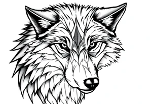 Nordic wolf tattoo idea