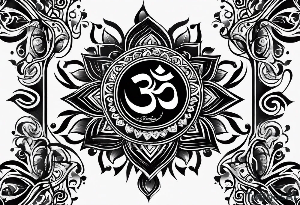 generate a simple less ink, small om symbol tattoo idea