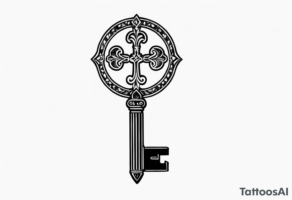 Key, dark tattoo idea