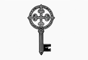 Key, dark tattoo idea