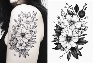 Floral sleeve tattoo idea