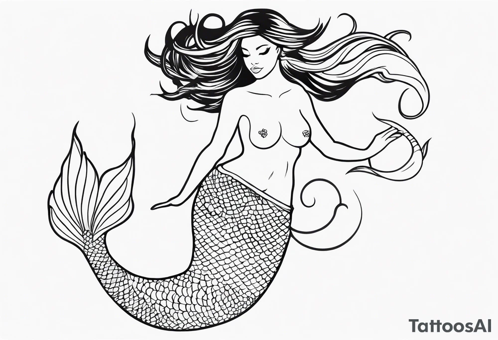 Spirited Mermaid tattoo idea